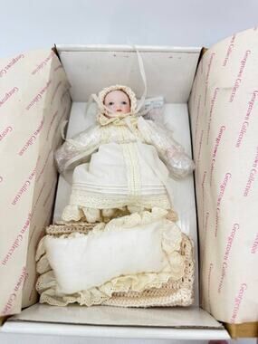 Georgetown Collection Artist's Edition Porcelain Baby Doll Lace Dress Box